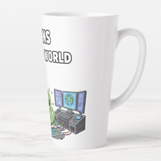 エイリアンが世界を支配する カフェラテマグ (右)