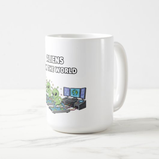 エイリアンが世界を支配 コーヒーマグカップ (正面右)