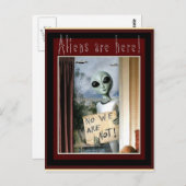 エイリアンが来た！- ポストカード (正面/裏面)