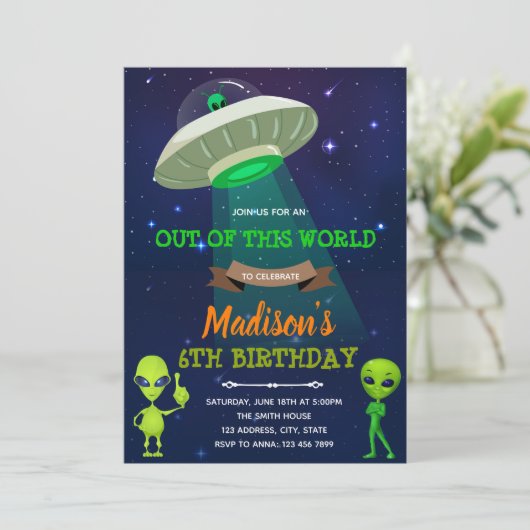 エイリアンこの世界の誕生日招待状 招待状 (スタンド正面)
