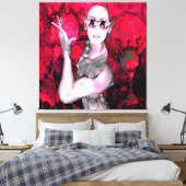 エイリアンとの接触 キャンバスプリント (インサイチュ (寝室))