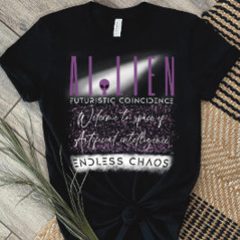 エイリアンと人工知能宇宙の融合 Tシャツ