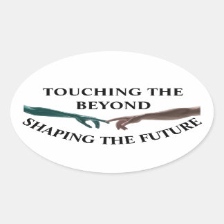 エイリアンと人間 楕円形シール