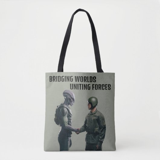 エイリアンと兵士 トートバッグ (正面)