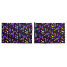 エイリアンと宇宙の星プリント子供