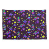 エイリアンと宇宙の星プリント子供 枕カバー (裏面-右)