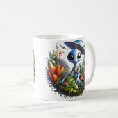 エイリアンと宇宙船を地球に コーヒーマグカップ (正面右)