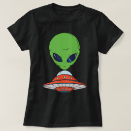 エイリアンと宇宙船 Tシャツ