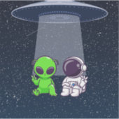 エイリアンと宇宙飛行士とのデカール シール (正面)