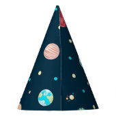 エイリアンと宇宙飛行士の宇宙テーマ パーティーハット (裏面)