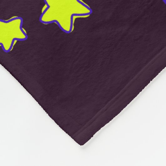 エイリアンと星の宇宙ブランケット フリースブランケット (角)