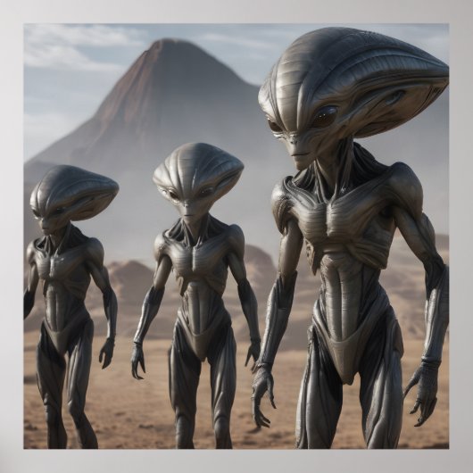 エイリアンと火山 ポスター (正面)