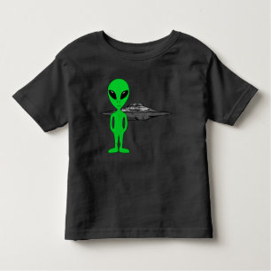 エイリアンとUFO トドラーTシャツ