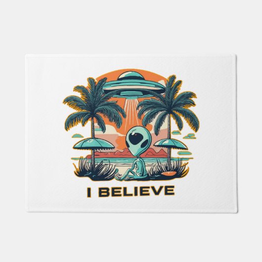 エイリアンとUFO 私は信じている ドアマット (正面)