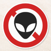 エイリアンなし ラウンドペーパーコースター (正面)