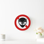 エイリアンなし ラウンド壁時計 (ホーム)