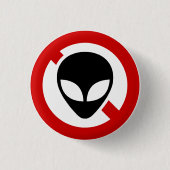 エイリアンなし 缶バッジ (正面)