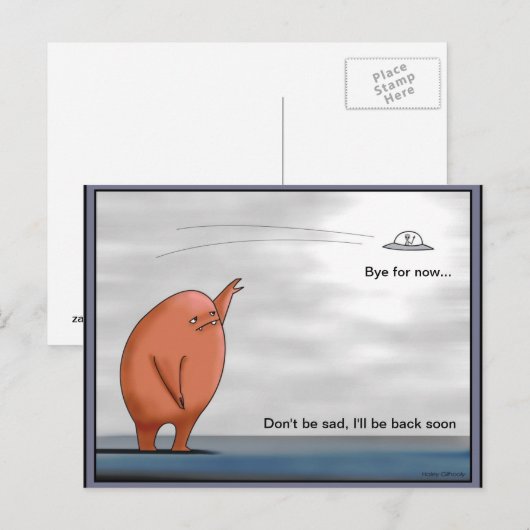 エイリアンなびく別れ – はがき (正面/裏面)