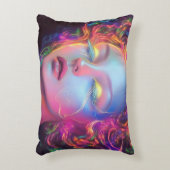 エイリアンのコスミックヘアの女性 アクセントクッション (正面(垂直))