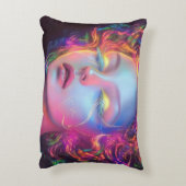 エイリアンのコスミックヘアの女性 アクセントクッション (裏面(縦))