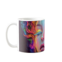 エイリアンのコスミックヘアの女性