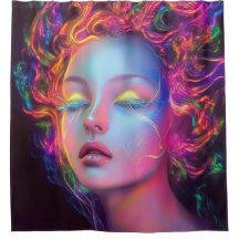 エイリアンのコスミックヘアの女性