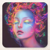 エイリアンのコスミックヘアの女性