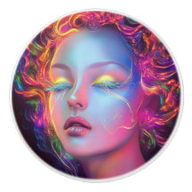 エイリアンのコスミックヘアの女性