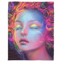 エイリアンのコスミックヘアの女性