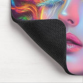 エイリアンのコスミックヘアの女性 マウスパッド (コーナー)