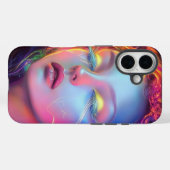 エイリアンのコスミックヘアの女性 Case-Mate iPhoneケース (裏面 (横))