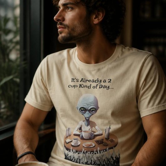 エイリアンのコーヒー愛好家Tシャツ Tシャツ