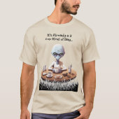 エイリアンのコーヒー愛好家Tシャツ Tシャツ (正面)