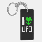 エイリアンのハートのUFO キーホルダー (正面左)