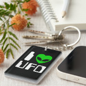 エイリアンのハートのUFO キーホルダー (正面右)