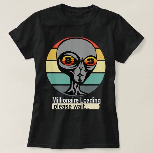 エイリアンの先頭Cryptocurrencyトレーダー先物おもしろいBi Tシャツ (デザイン正面)