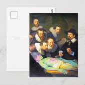 エイリアンの垂直絵画デザインの解剖学の授業 ポストカード (正面/裏面)