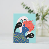 エイリアンの女の子と不気味幽霊架空の友人 ポストカード (スタンド正面)