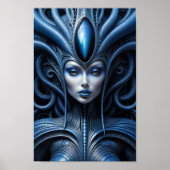 エイリアンの女性 – 005 – ナイトビジョン – ファンタジーアート ポスター (正面)