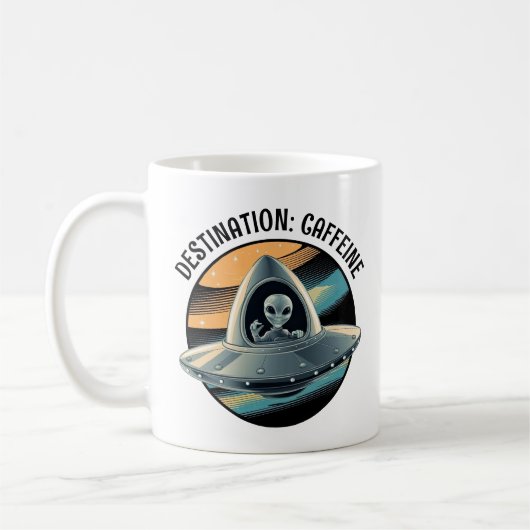 エイリアンの宇宙船 コーヒーマグカップ (左)