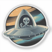 エイリアンの宇宙船 シール (正面)