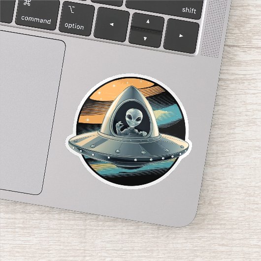 エイリアンの宇宙船 シール (詳細)