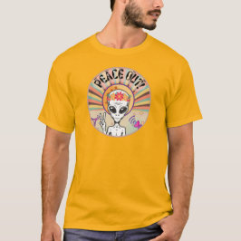 エイリアンの平和!面白いTシャツ Tシャツ