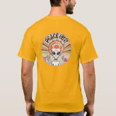 エイリアンの平和！面白いTシャツ Tシャツ (裏面)
