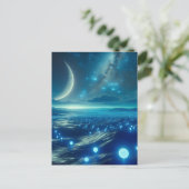 エイリアンの惑星とエイリアンのLiFeforms in Blue ポストカード (スタンド正面)