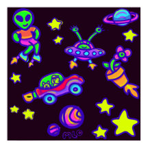 エイリアンの星と宇宙芸術の惑星