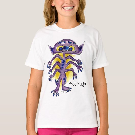 エイリアンの無料ハグ Tシャツ (正面)