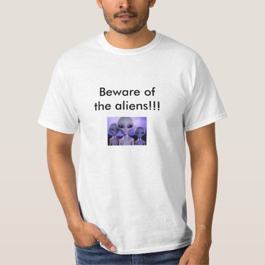 エイリアンの用心して下さい Tシャツ (正面)