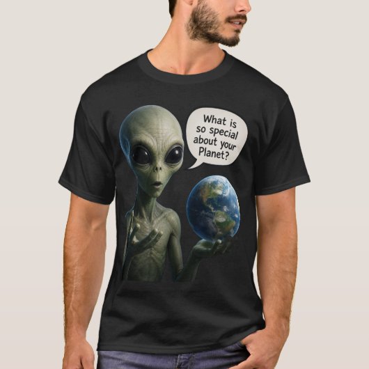 エイリアンの疑問 Tシャツ (正面)