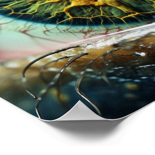 エイリアンの目を閉じるマクロの写真ユニーク – とMyster ポスター (角)